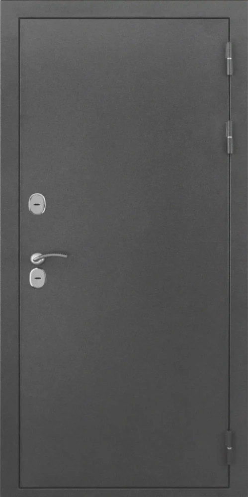 Входная дверь ДвериПРО L-Термо серебро ФЛ-291 (Line, 10мм, белый софт) DPRO197972 внешняя сторона