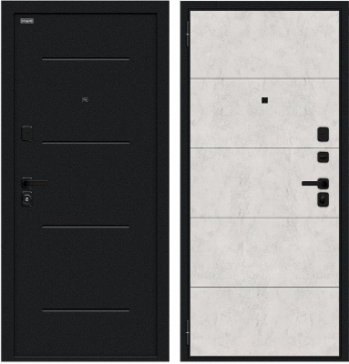 Дверь Браво Граффити-1 Инсайд/SBlack Букле черное/Look Art