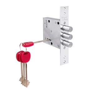 Замок врезной сувальдный 447/L , 5 кл. (кл. 75 мм)