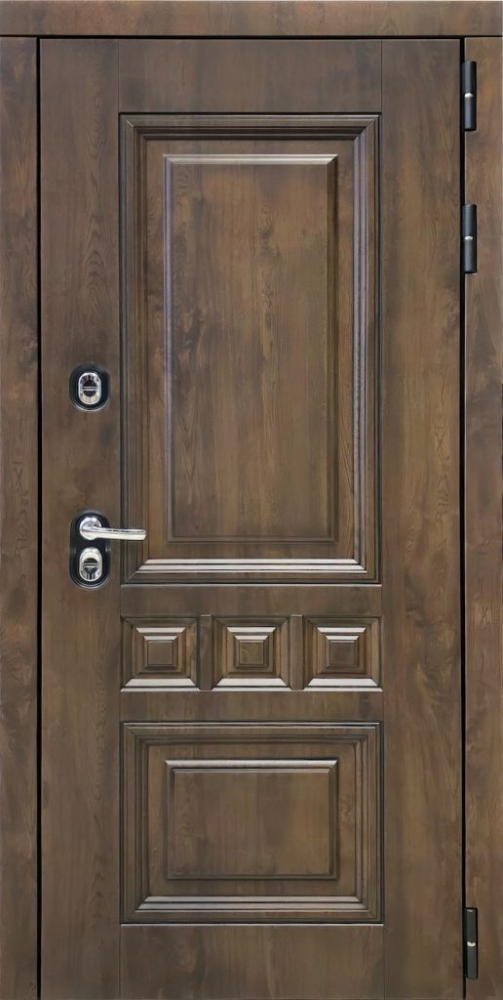 Входная дверь ДвериПРО Аура СБ-1 (ст. белое, 16мм, венге) DPRO196907 внешняя сторона