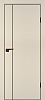 Межкомнатная дверь P-21  черный молдинг PET,  кромка ABS черная c 4-х ст. Бежевый матовый